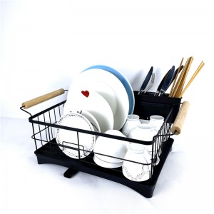 Dish Drainer With Bamboo Handle