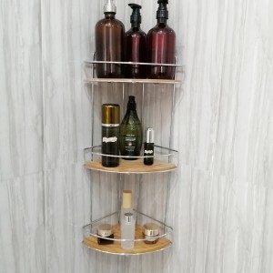 Bamboo Tray Metal Wire Shelf