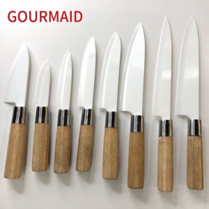 8 inch kitchen white ceramic chef knife