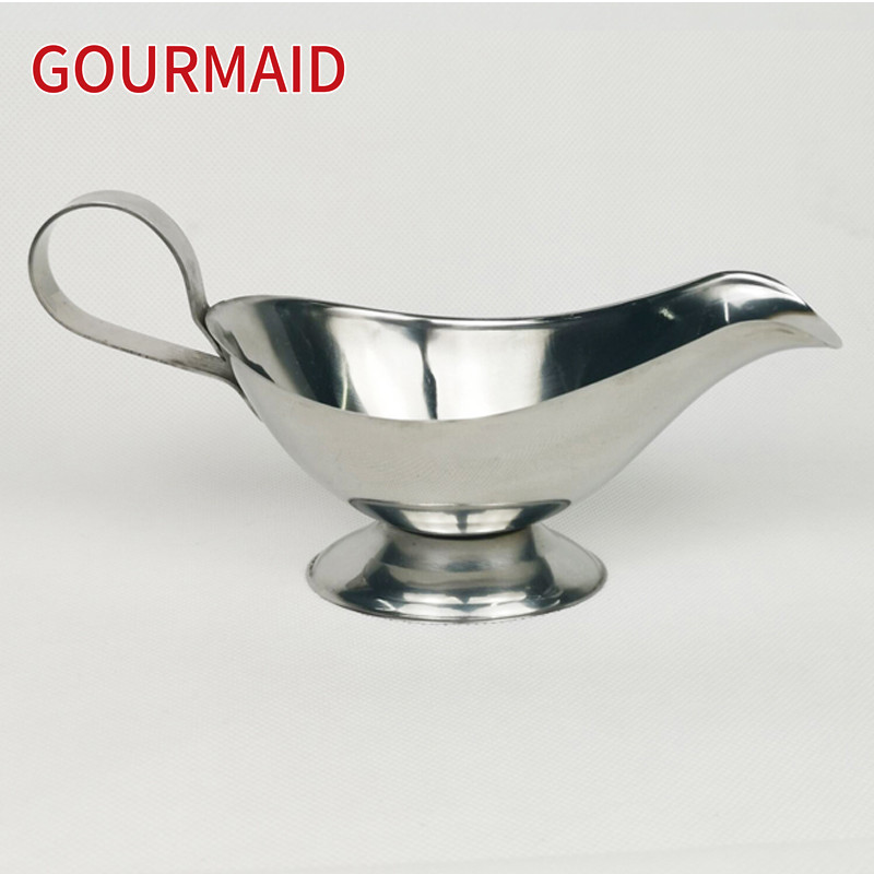OEM Factory for Wood Pepper Mill Set With Glossy Painting - stainless steel gravy sauce boat – Light Houseware