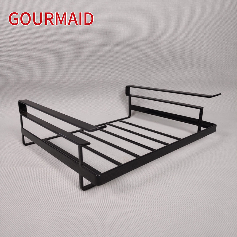 Hot New Products Kitchen Large Nickel Finish Dish Drainer - Large Glossy Black Under Shelf Wire Basket – Light Houseware