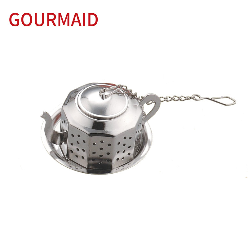 Special Price for Colored Stainless Steel Cappuccino Milk Steaming Pitcher - stainless steel teapot shape infuser – Light Houseware