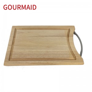 Rubber wood cutting board and handle