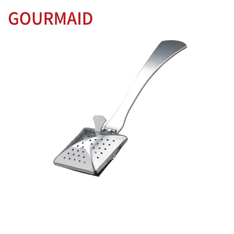 49 stainless steel square tea infuser with handle