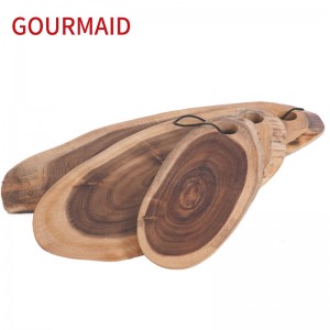 Acacia Tree Bark Oval Serving Board