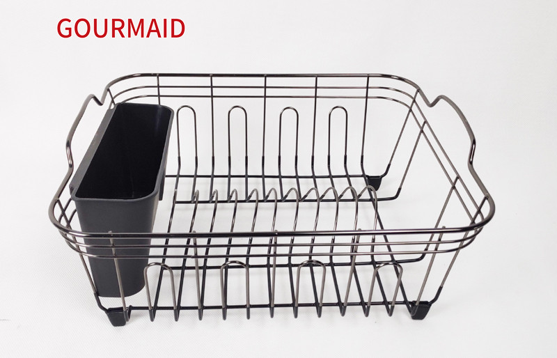 Competitive Price for Kitchen Counter Organizer Tray - kitchen large nickel finish dish drainer – Light Houseware