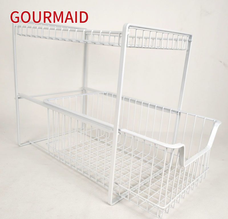 China OEM Pantry Organizer Wire Basket - Kitchen Wire White Pantry Sliding Shelves – Light Houseware