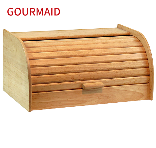 OEM Customized End Grain Acacia Wood Cutting Board - Wooden Bread Bin with Roll Top Lid  – Light Houseware