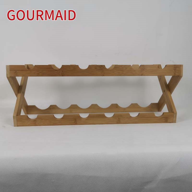 Wholesale Price China Under Shelf Wine Rack - furniture bamboo foldable wine bottle rack – Light Houseware