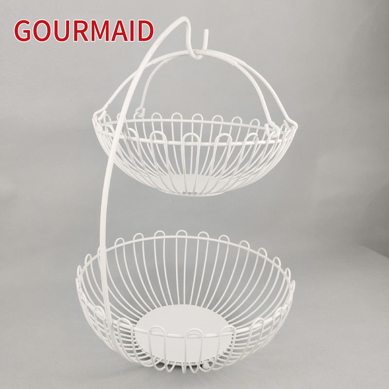 Good Quality Silver Fruit Bowl - 2 Tier Fruit Vegetable Basket – Light Houseware