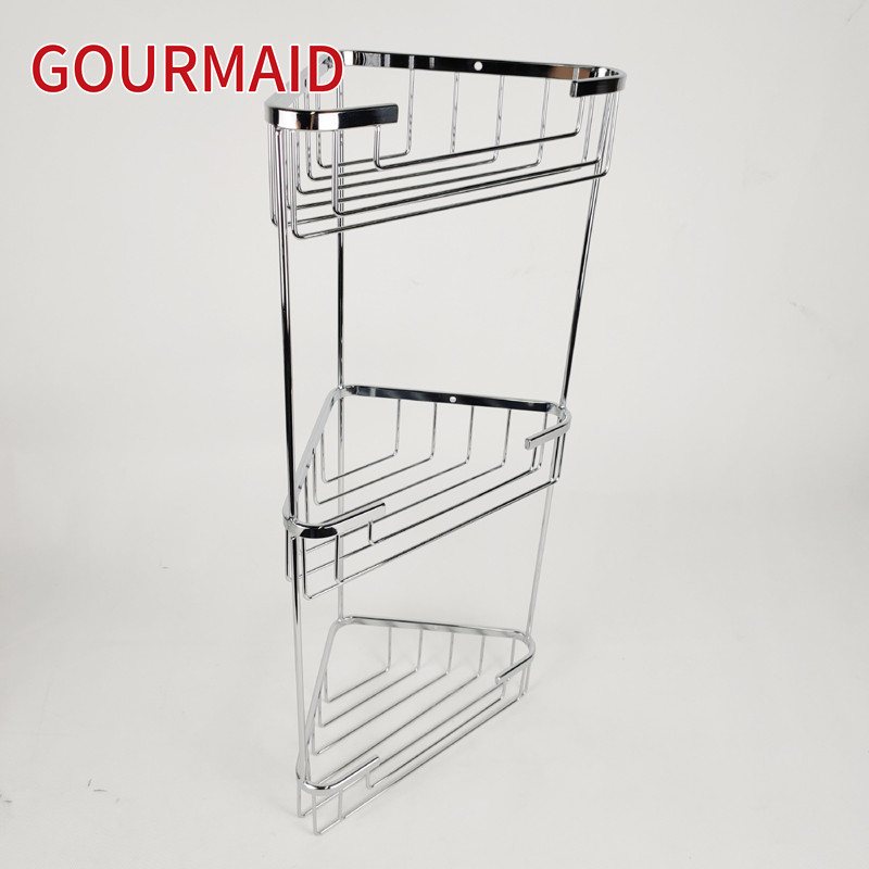 2020 Good Quality Three Tier Stainless Steel Rectangle Shower Caddy - Rust Proof Corner Shower Caddy – Light Houseware