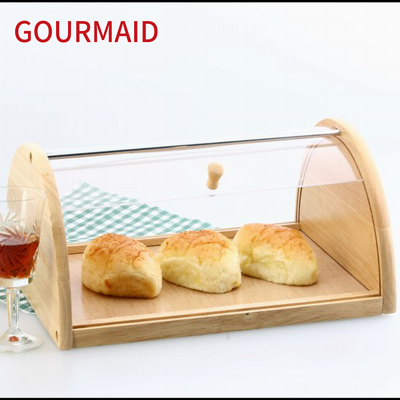 Manufacturer of Wood Cheese Board And Dome Lid - acrylic and wood bread bin  – Light Houseware