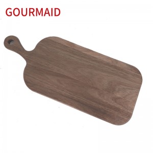 acacia wood cutting board with handle