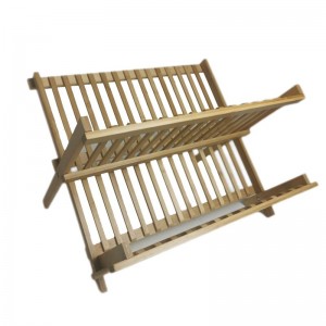 Bamboo 3 Tier Dish Shelf