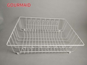 White Steel Dish Drying Drainer