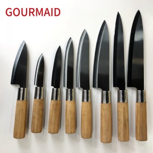 8,5 tommers kjøkken svart keramisk kokkekniv