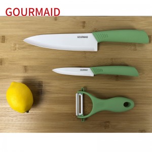 4palcový kuchyňský bílý keramický nůž na ovoce