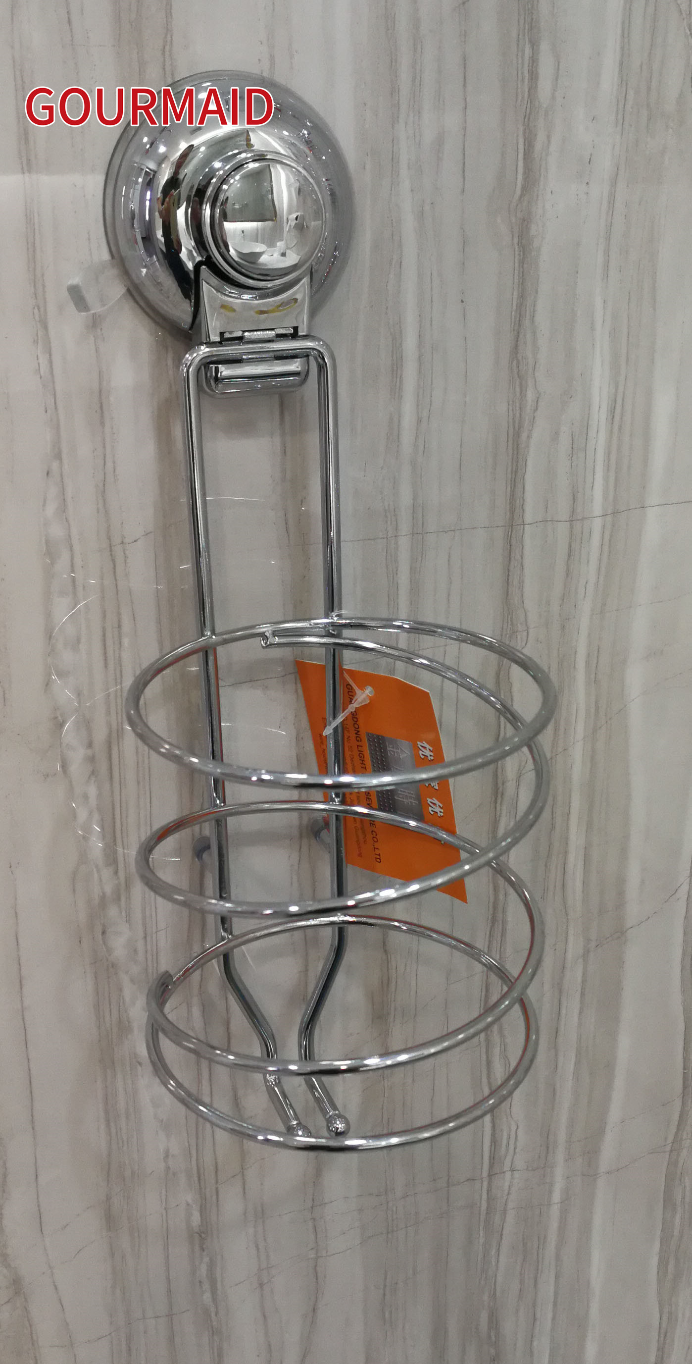 OEM Customized Bathroom Door Hanging Storage - Metal Hair Dryer Holder With Suction – Light Houseware