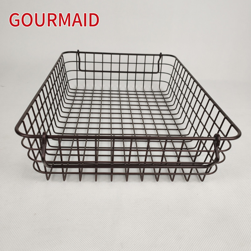 Wholesale Kitchen Wire White Pantry Sliding Shelves - Kitchen Pantry Shallow Wire Baskets – Light Houseware