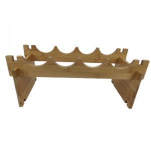 4 Bottle Bamboo Stacking Wine Rack