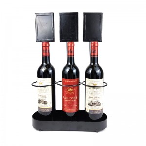 Metal Wine Bottle Chalkboard Holder