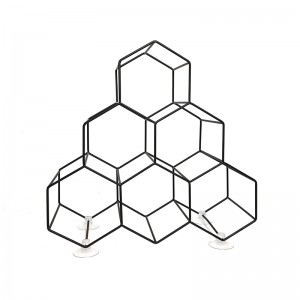 I-Hexagon Black Wine Rack