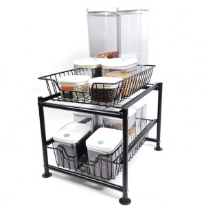 2 Tier Wire Sliding Drawer