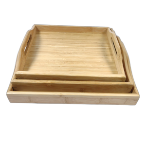 Bamboo 3 ngwugwu tray na-eje ozi