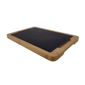 Bamboo Slate Food And Cheese Serving Board