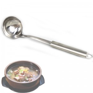Težka zajemalka za juho iz nerjavečega jekla