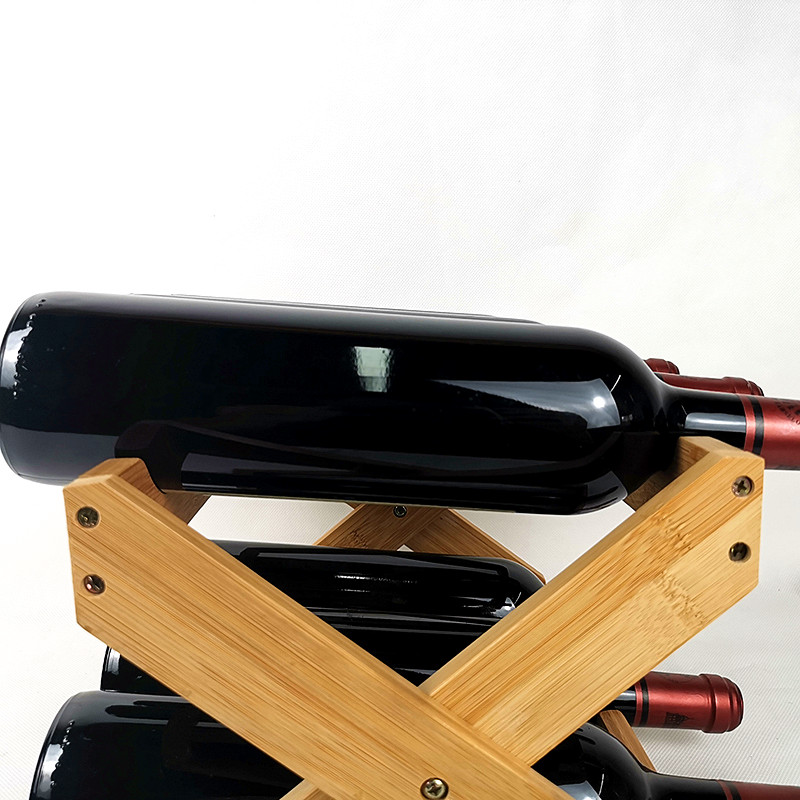 Storage of wine bottles in an inclined position