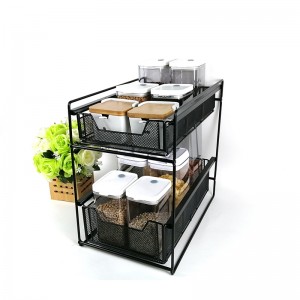 Tier Mesh Cabinet Organizator