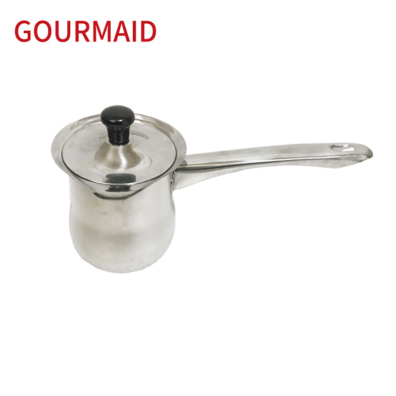 Factory wholesale Stainless Steel Milk Steaming Belly Cup - polished Turkish warmer with hollow handle – Light Houseware