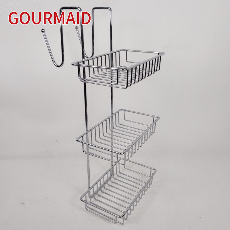 Reasonable price Expandable Wire Bathtub Caddy With Rubber Handles - Stainless Steel Over The Door Shower Caddy – Light Houseware