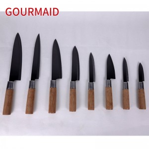 8,5-palčni kuhinjski črni keramični kuharski nož
