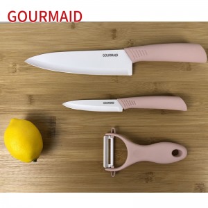 4 tommer køkken hvid keramisk frugtkniv