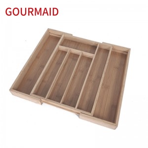 Extendable Bamboo Utensil Tray