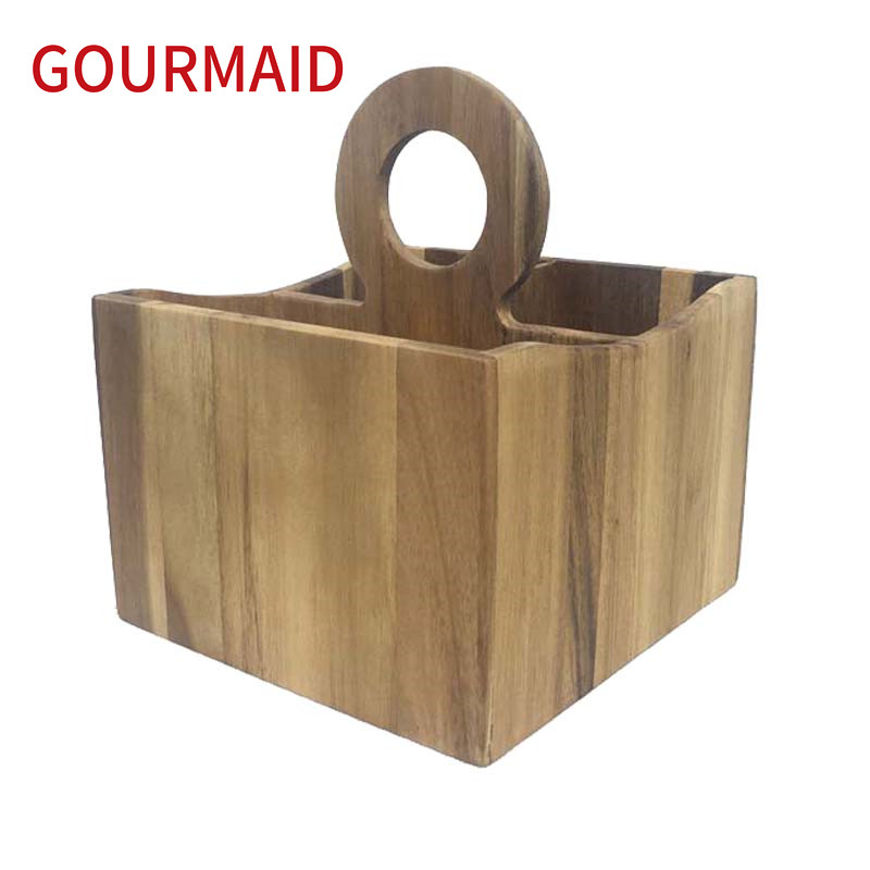 OEM/ODM China Stainless Steel 600ml Coffee Milk Frothing Pitcher - acacia wood cutlery holder – Light Houseware