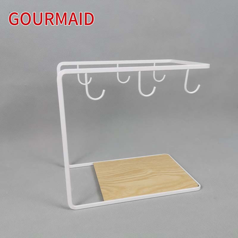 Good Wholesale Vendors Gold Leaf Shaped Wire Fruit Bowl - Wire Drying Mug Saucer Holder Organizer Stand – Light Houseware