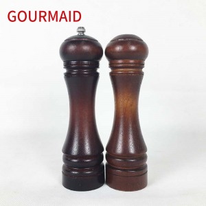 rubber wood Salt Shaker and Pepper Mill