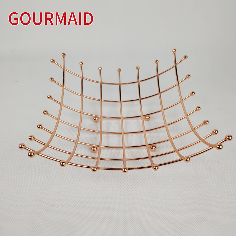 Factory Promotional Coffee Making Tools - Rose Gold Square Grid Fruit Basket – Light Houseware