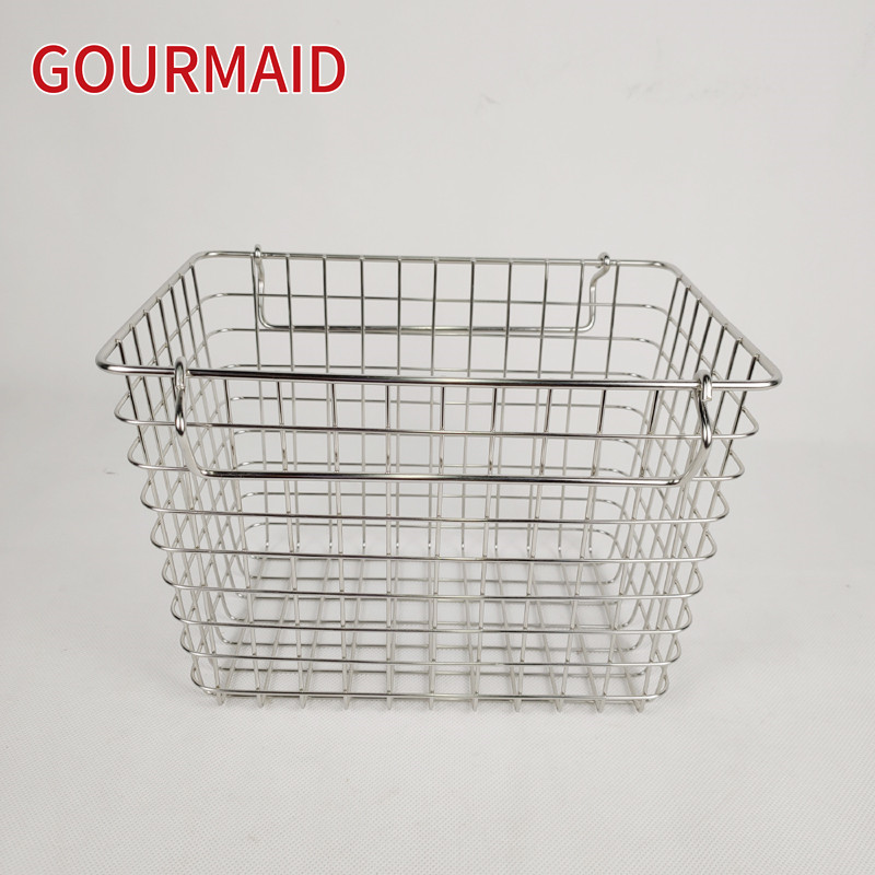 Chinese wholesale Black Wire Dish Drainer Rack - Stainless Steel Chrome Wire Storage Basket – Light Houseware