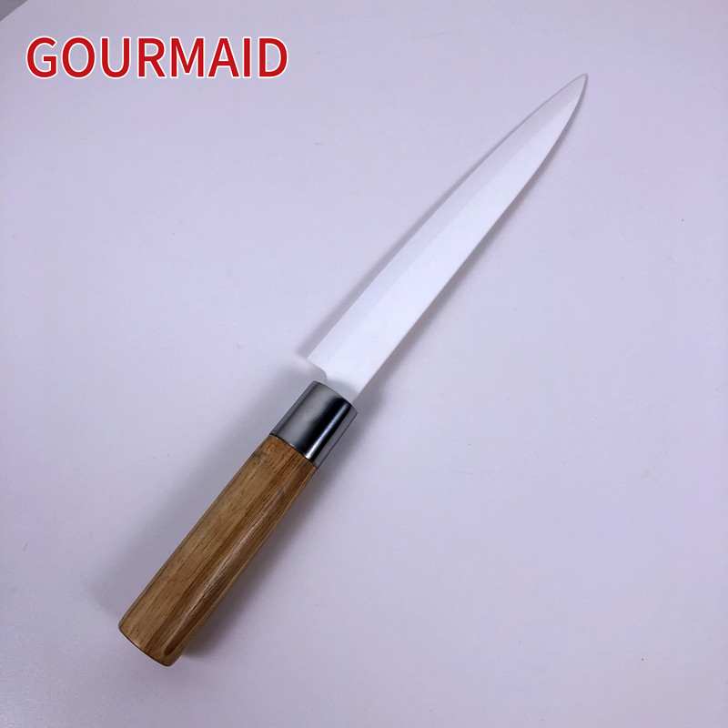 Chinese Professional 4 Inch Ceramic Fruit Utility Knife - 8 inch kitchen white ceramic chef knife – Light Houseware