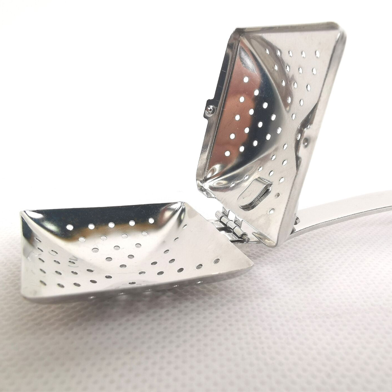 stainless steel square tea infuser with handle