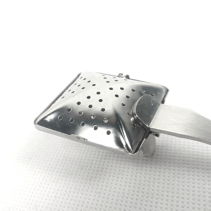 stainless steel square tea infuser with handle