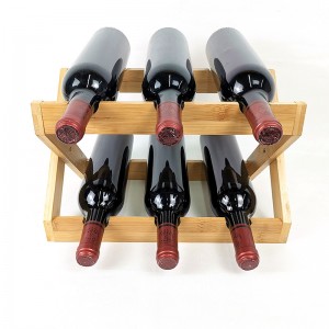 Bamboo Foldable Wine රාක්කය