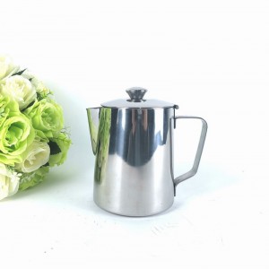 Stainless Steel Milk Steaming Pitcher With Cover