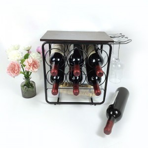 Detachable Wine Rack Organizer With Wooden Top