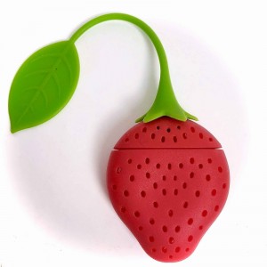 Infuseur à thé en silicone en forme de fraise