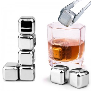 Whiskystenar i rostfritt stål Metal Ice Cube